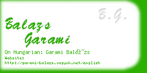 balazs garami business card